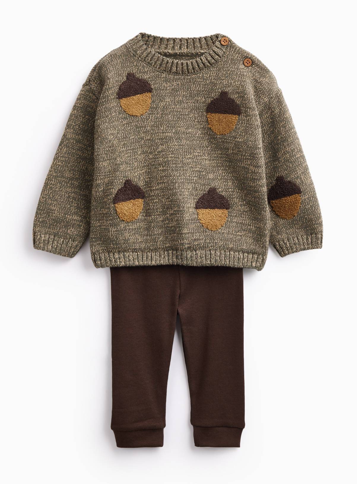 Acorn Knitted Jumper & Leggings Set Up to 3 mths - Image 1
